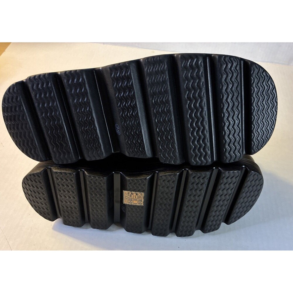 New Women's 7-7.5 Black & White Gothic Punk Platform Boots “Bat Cave Booties" - Picture 5 of 7